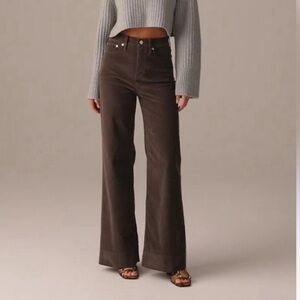J Crew Corduroy Brown Wide-Leg Pants